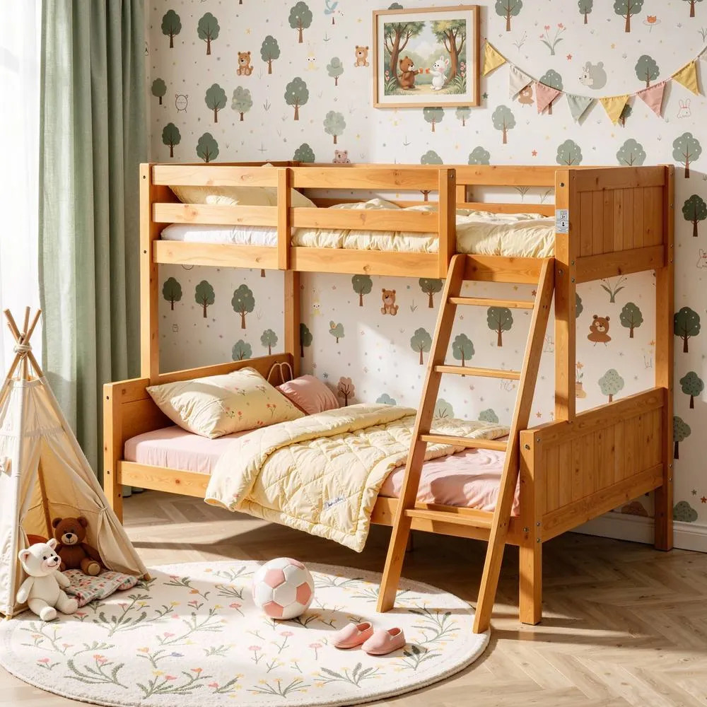 Comfy Living Ltd Enmore Triple Bunk bed in Light Brown 4
