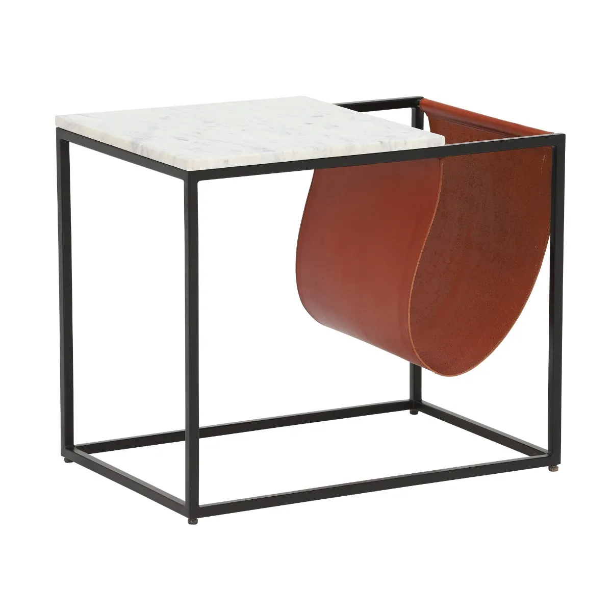 Rima Side Table, White Marble