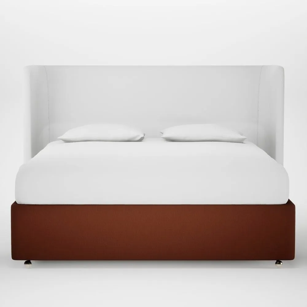 Heal's Deep Divan Super King Smart Cotton Linen Rust None 1