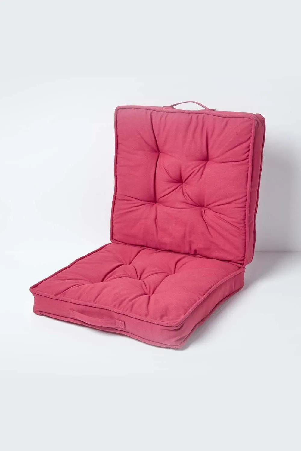 Homescapes Cotton Travel Support Booster Cushion in Red 1