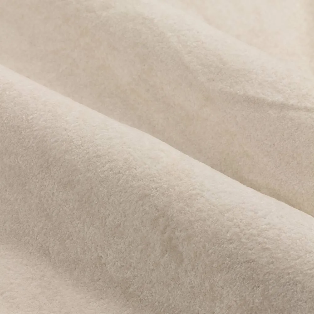 Paoletti Lustre Velvet Fully Lined Eyelet Curtain Pair in Off-White 6