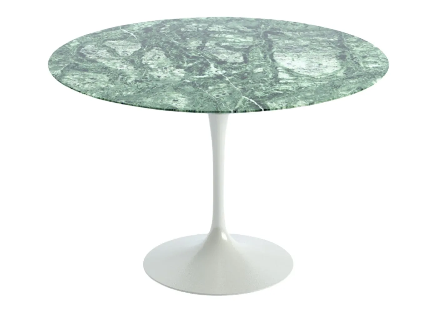 Knoll Saarinen Dining Table with White Base in Verdi Alpi 107cm 1