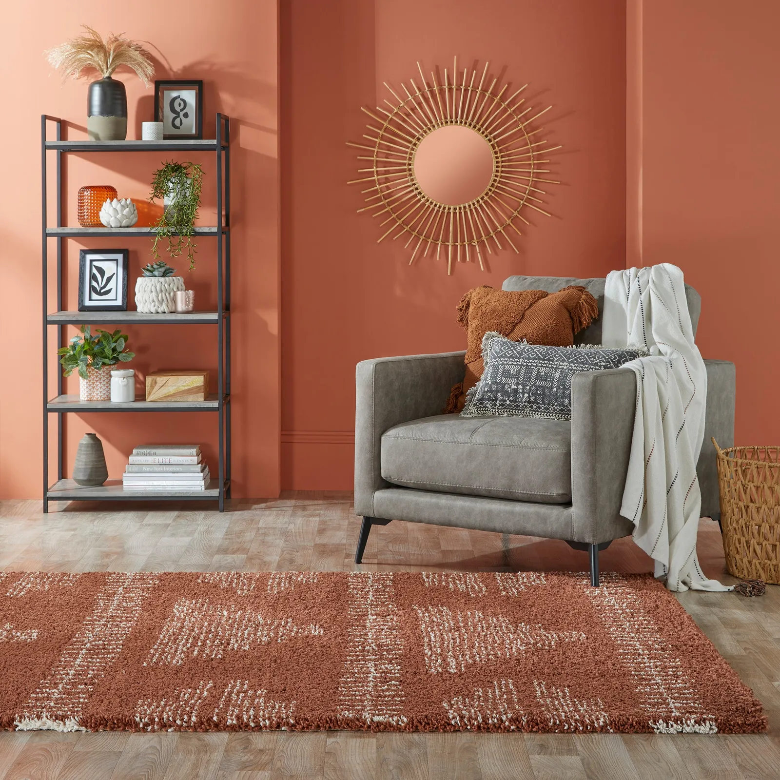 Zane Berber Rug Zane Terracotta