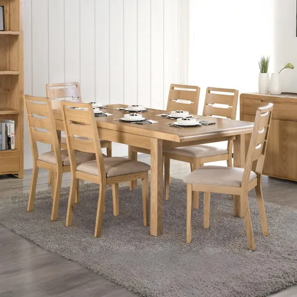 Curve Set of 2 Dining Chairs, Faux Linen 6