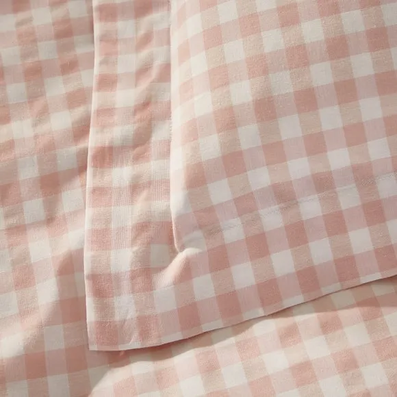 Portloe Gingham Woven 100% Cotton Continental Pillowcase 3