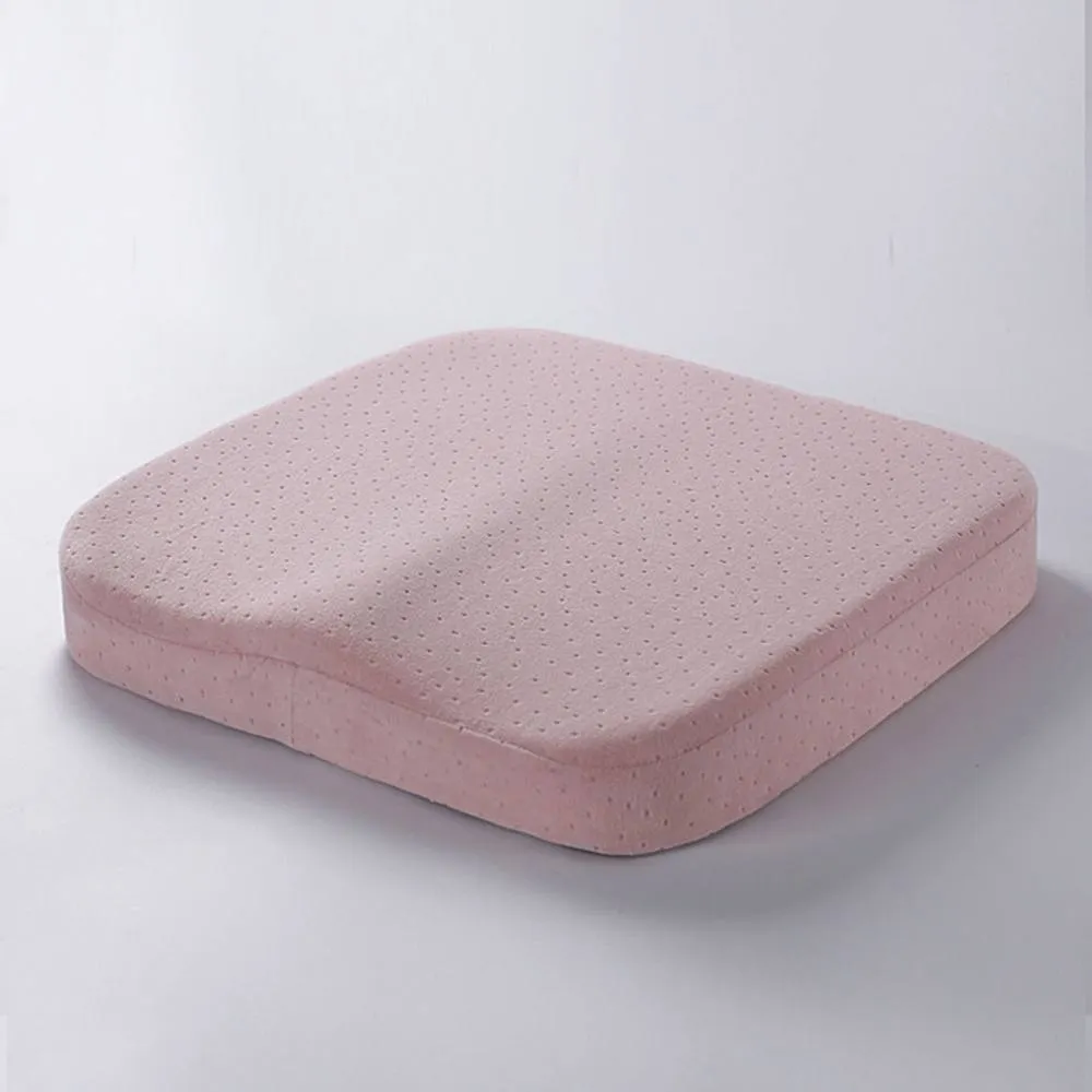 Obasyhig Square Slow Rebound Memory Foam Cushion in Pink