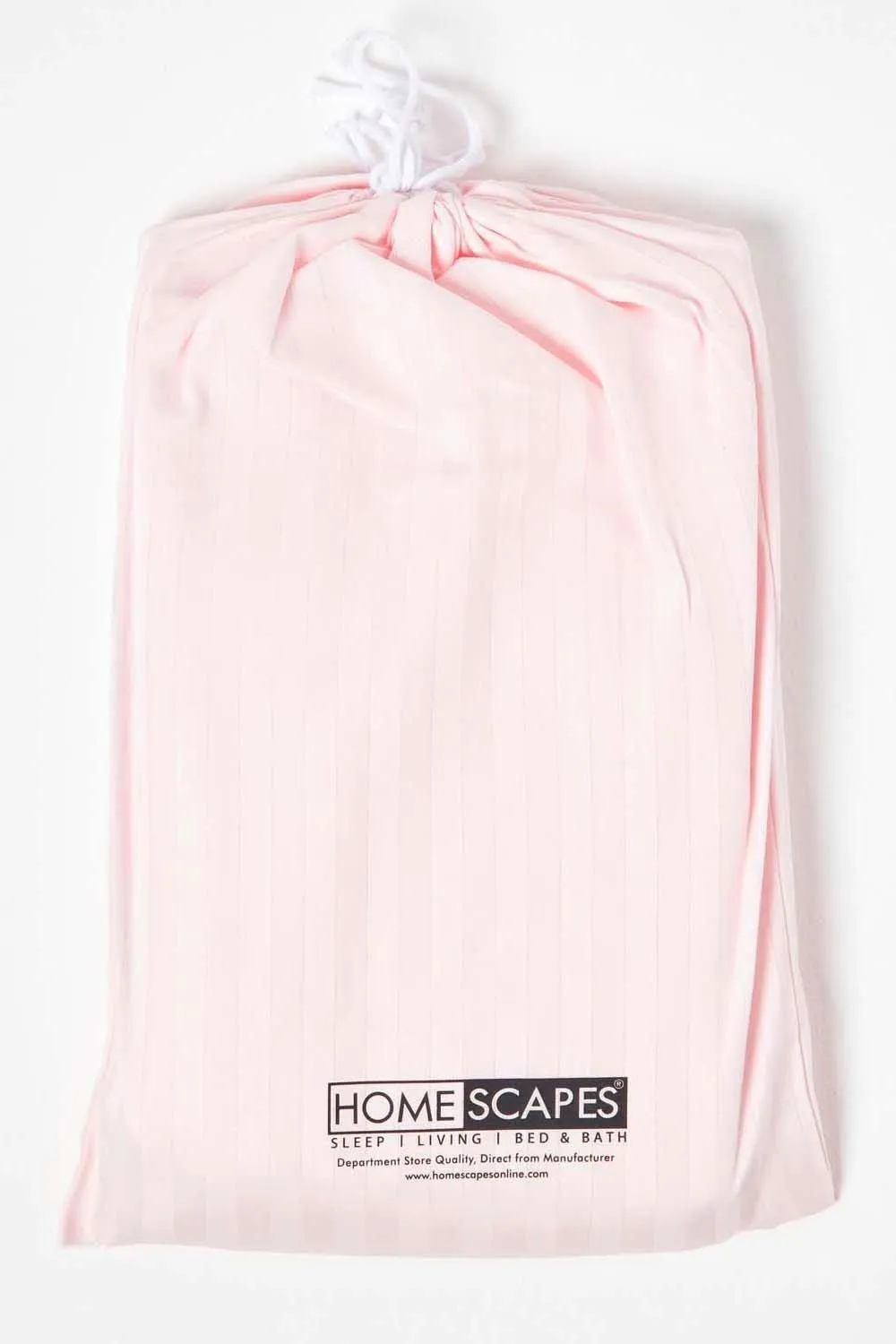 Homescapes Cotton Stripe Fitted Cot Sheets 330 Thread Count, 2 Pack in Pink 5