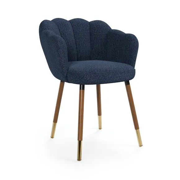 Vivian Dining Chair, Chenille with Dark Stain Legs 6