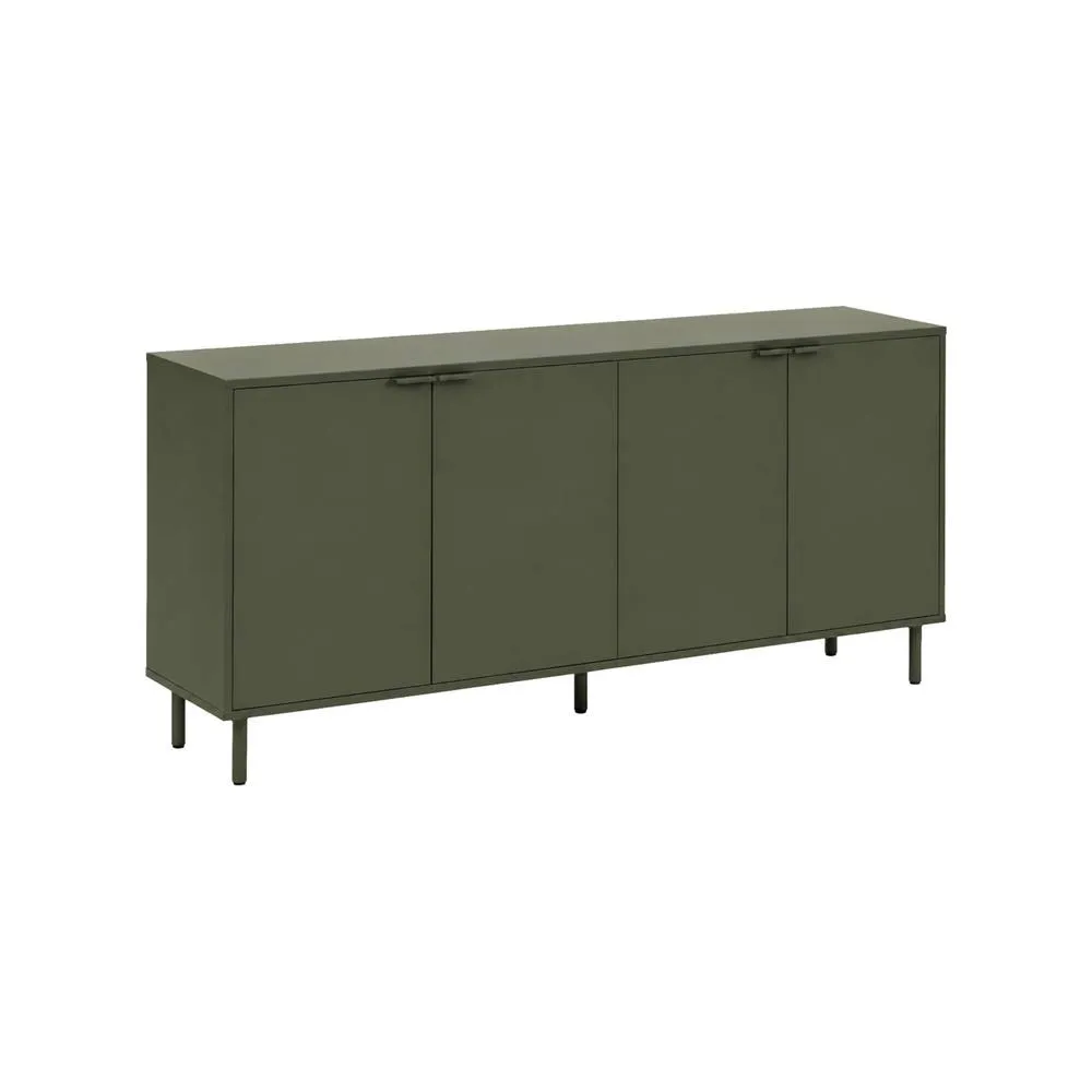 sweeek Sideboard 4 doors 160cm wood decor & metal in Khaki 2