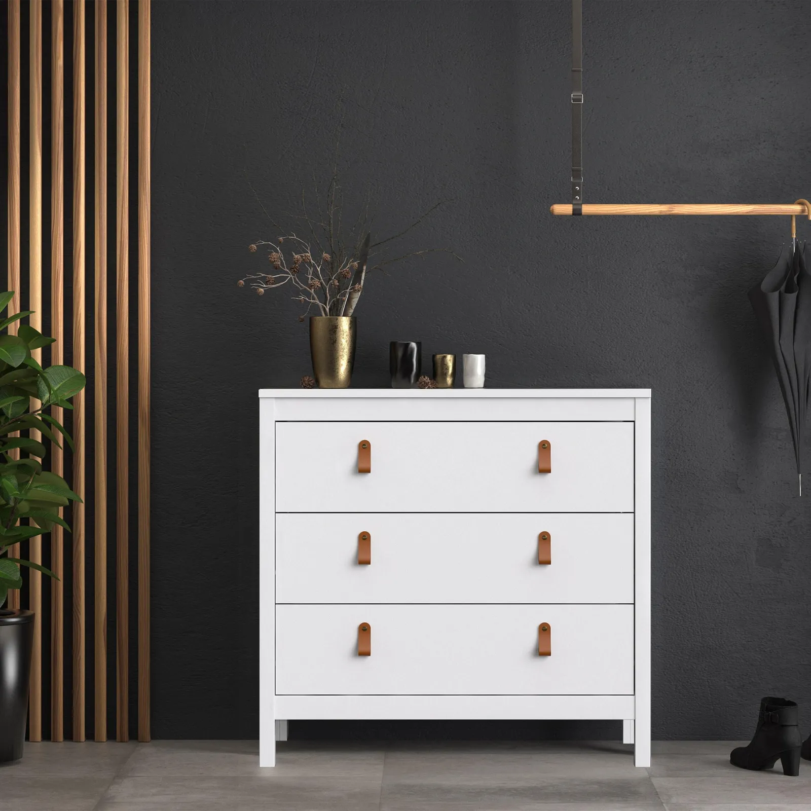 Furniture To Go Barcelona Chest 3 Drawers in White 5