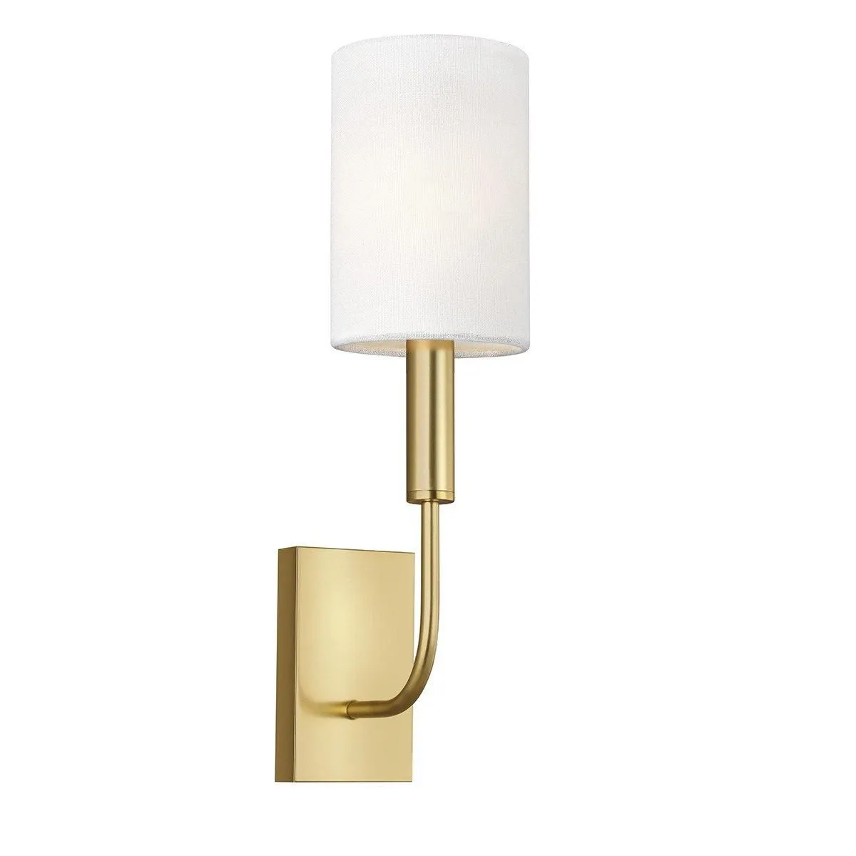 Netlighting Brianna 1 Light Wall Light Burnished Brass E14 in Yellow
