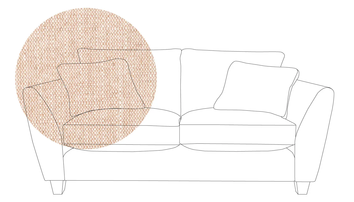 Heal's Torino 3 Seater Sofa Broad Weave Putty Natural Feet 1