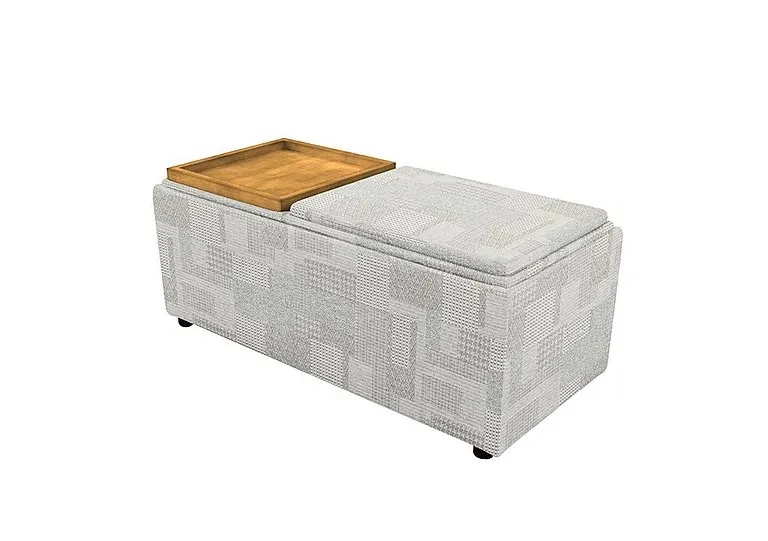 Fabric Storage Bench Tray Stool - Lydia Blush - Sofas and Armchairs - In Time for Christmas
