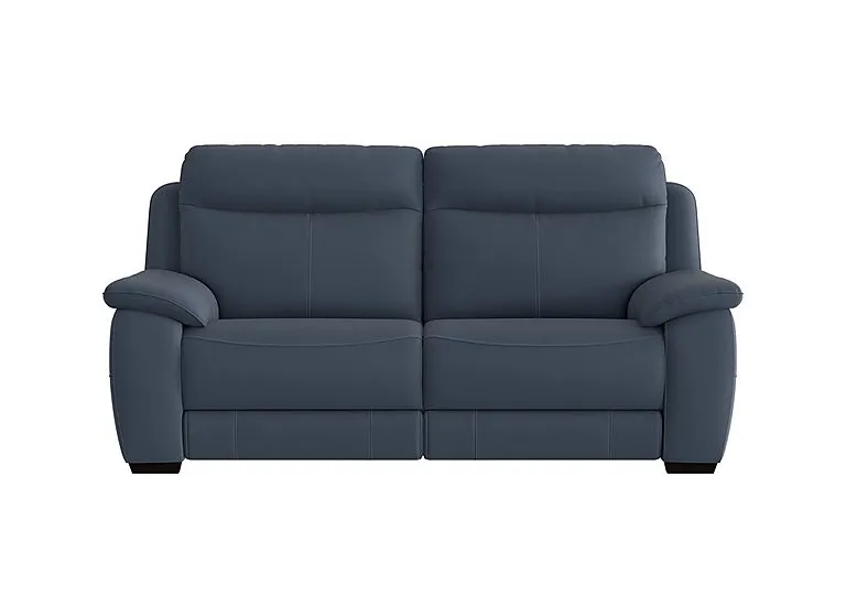 Starlight Express 3 Seater Leather Sofa - BV Ocean Blue