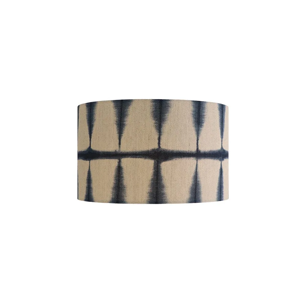 Shropshire Shades Shibori Lampshade Indigo Linen 33 x 20cm 2