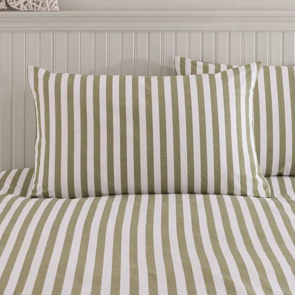 Kent Broad Stripe 100% Cotton Duvet Cover & Pillowcase Set 4