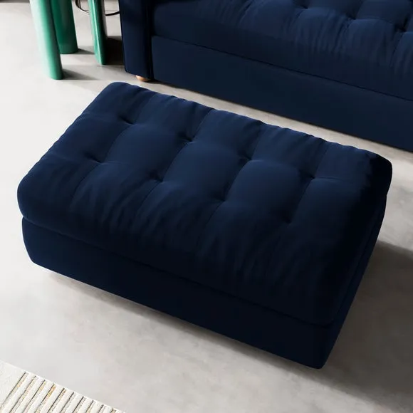 Zoe II Velvet Storage Footstool 4
