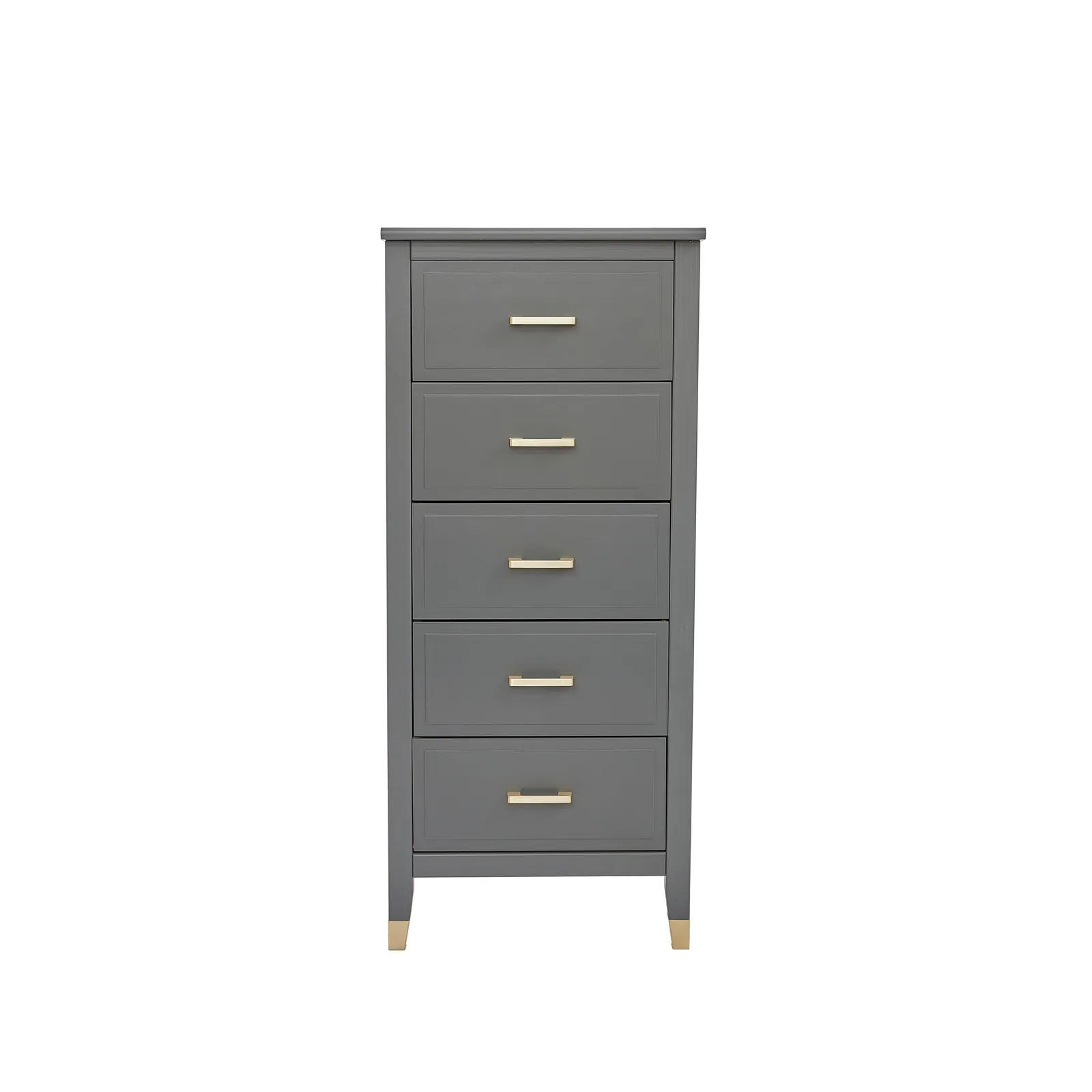 Cabinet Bits Palazzi 5 Drawer Narrow Chest of Drawers in Grey 3