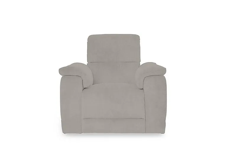 Genius Fabric Power Recliner Chair with Power Headrest - Opulence Silver