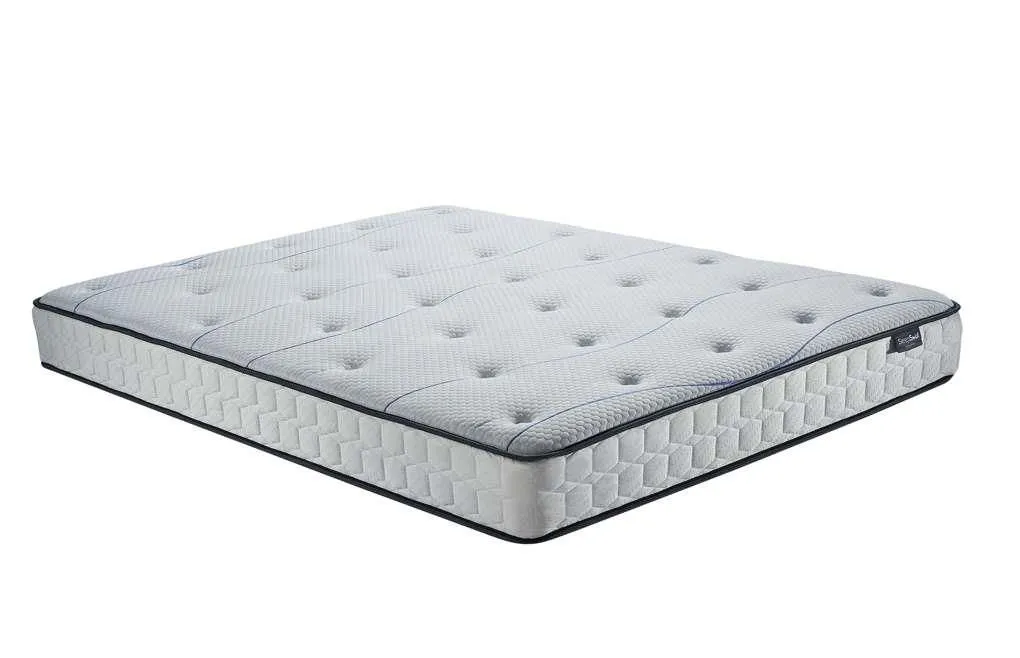 Birlea White Wood Small Double Bed & Mattress Bundle Rio Air Sleepsoul 120cm 4ft 2