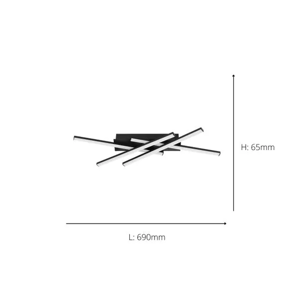 EGLO Vascella LED Rectangular Ceiling Light 4