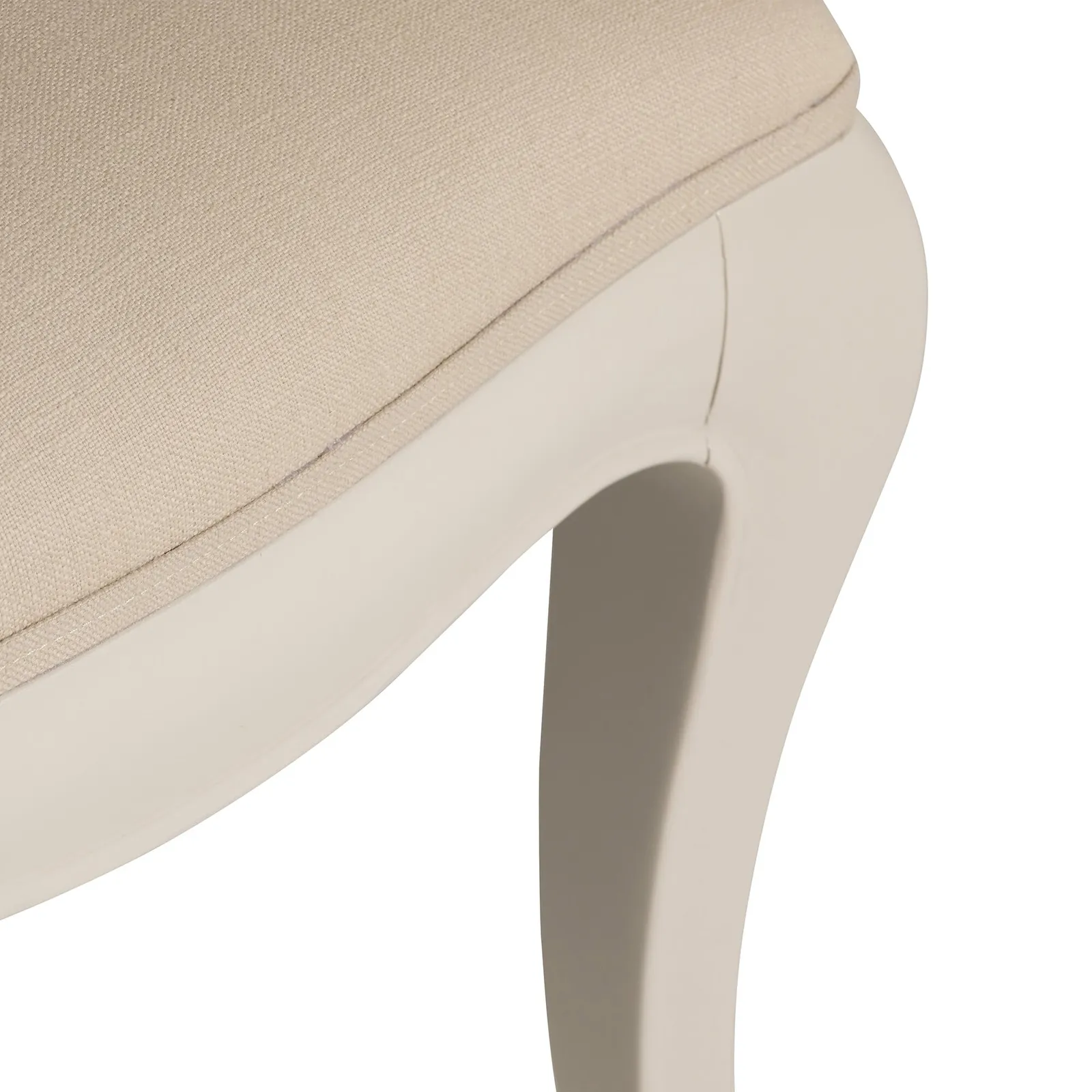 Calista Upholstered Stool, White Wood | Barker & Stonehouse 6