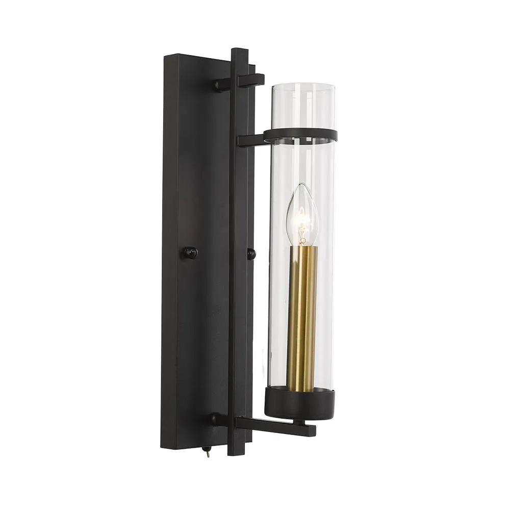 Netlighting Aspen Classic 1 Light Wall Lamp E14 in Black