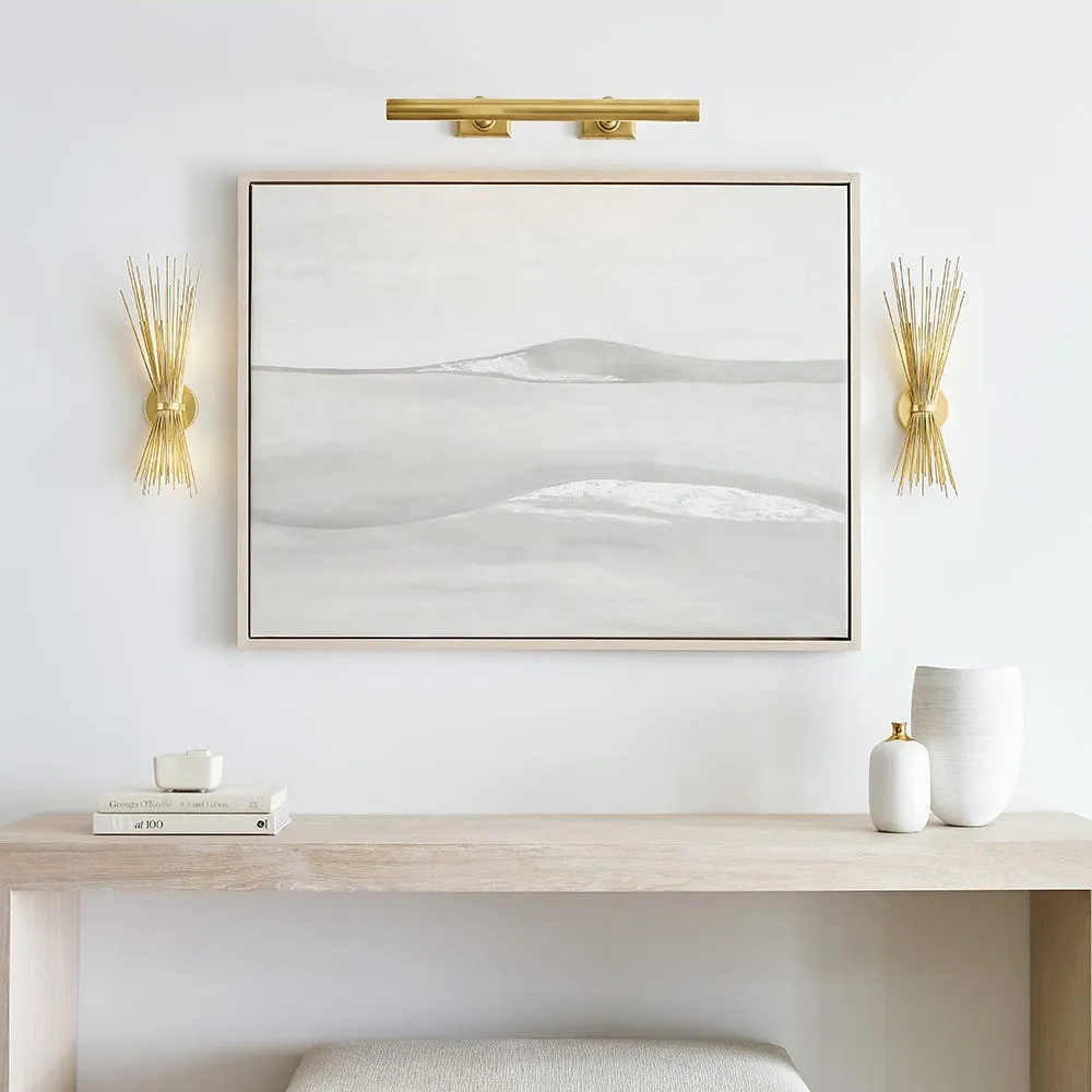 Visual Comfort Cabinet Maker's Picture Wall Light Antique Brass 24" 4