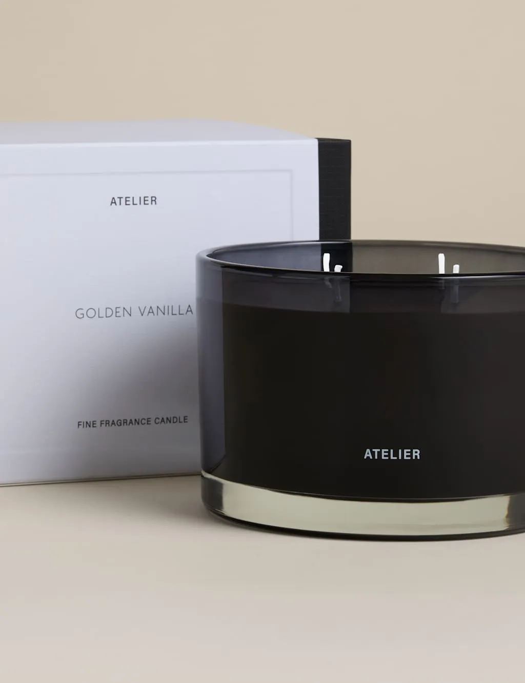 Atelier Golden Vanilla 4 Wick Candle Black Mix