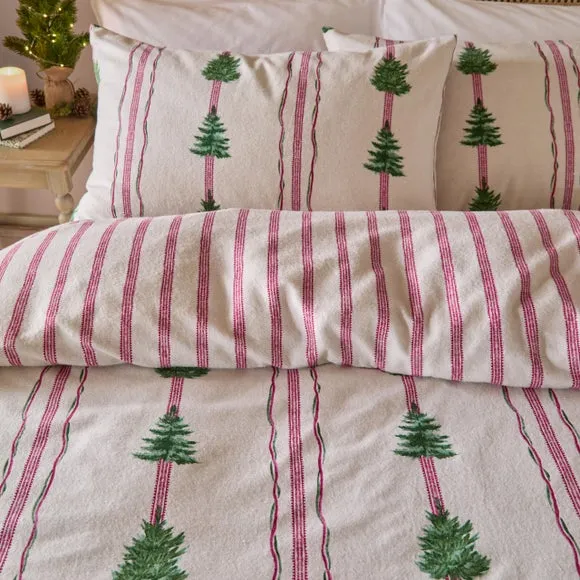 Wylder Spruce Stripe 100% Brushed Cotton Duvet Cover & Pillowcase Set 2