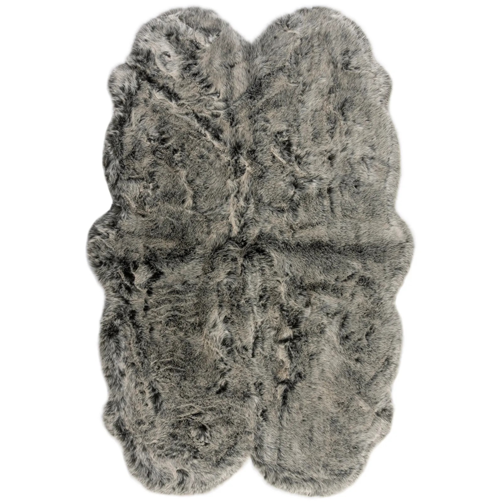 Copenhagen Quad Faux Fur Rug Copenhagen Charcoal