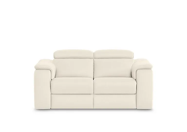 Canto 2 Seater Leather Power Recliner Sofa with Power Headrest and Power Lumbar - Torello Bianco Puro