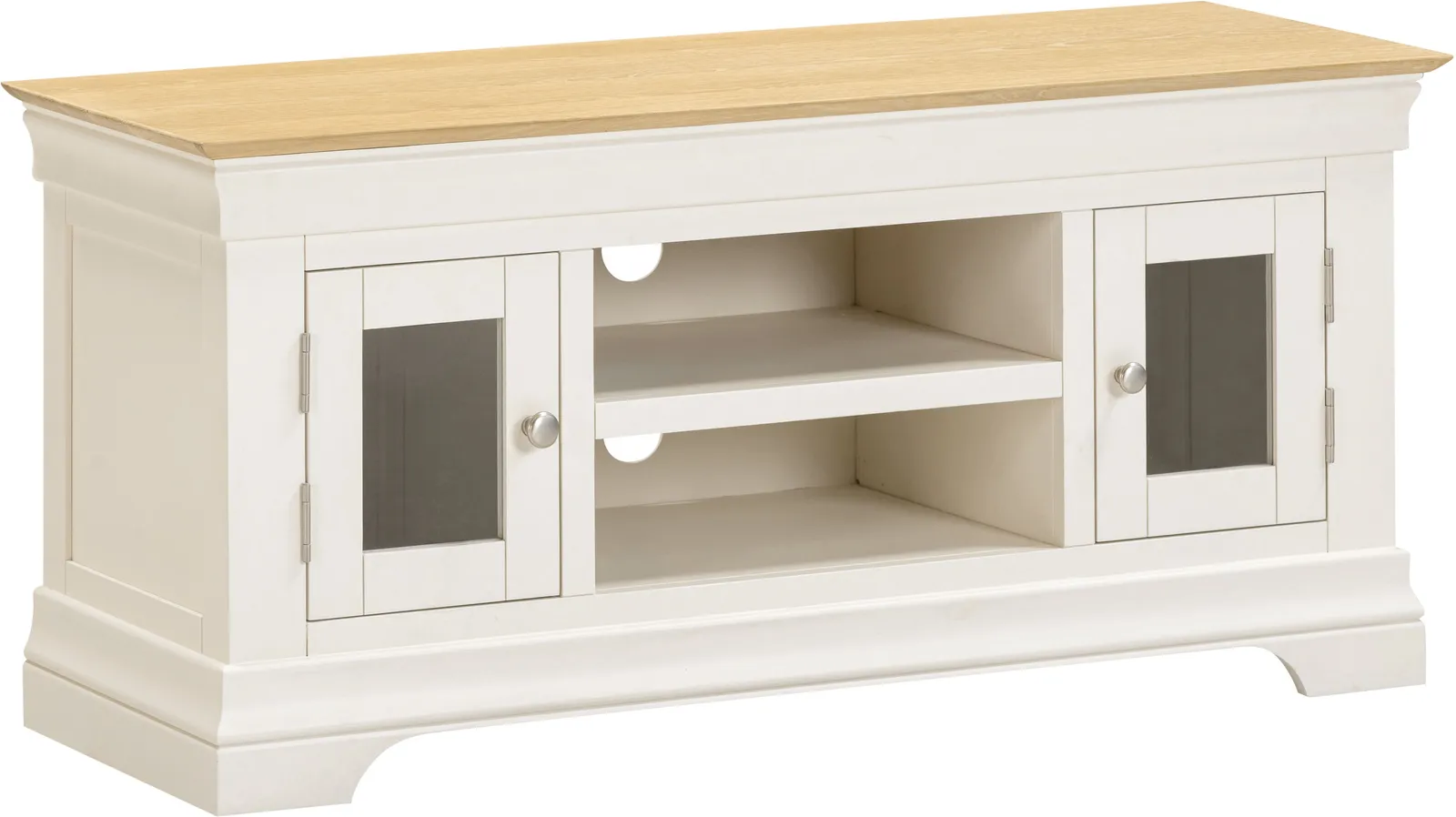 Seconique Bordeaux Small TV Stand (Fully Assembled) in Ivory 2