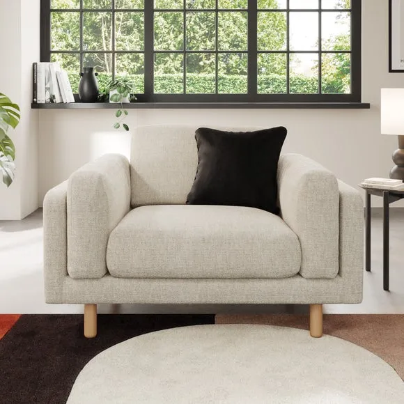 Newton Chunky Tonal Weave Snuggle Chair 1