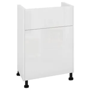 Wickes Broxwood Soft White Slimline Depth Toilet Unit - 500mm