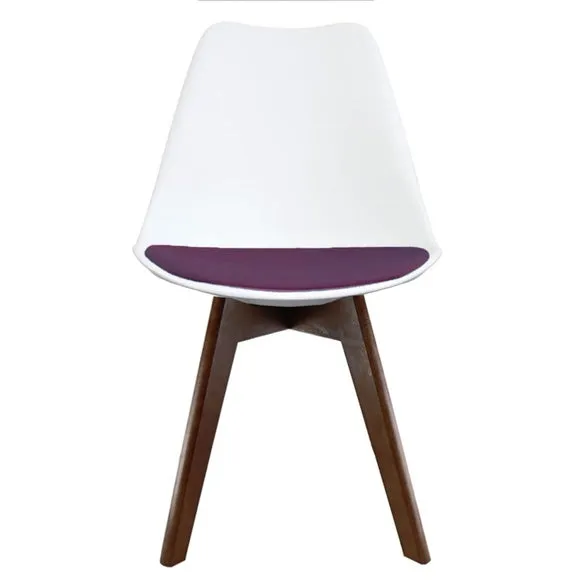 Fusion Living Soho White Plastic Dining Chair with Squared Legs 3