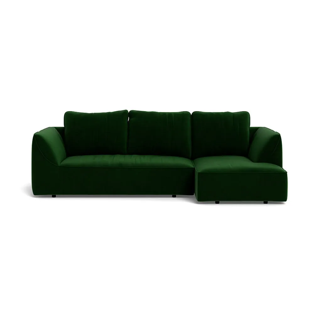 Heal's Morven Right Hand Facing Corner Chaise Sofa Smart Velvet Forest 1