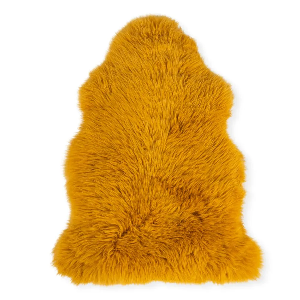 Natures Collection New Zealand Long Wool Sheepskin Imperial Yellow 90 x 60cm 2