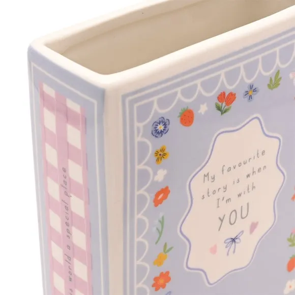Love Life Book Vase When I'm With You, Blue 3