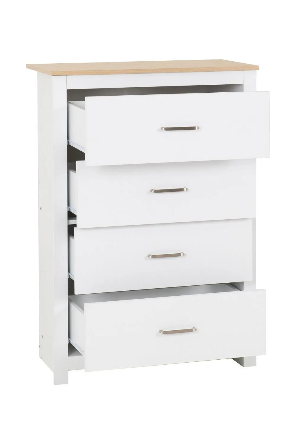 Seconique Portland 4 Drawer Chest in White 3