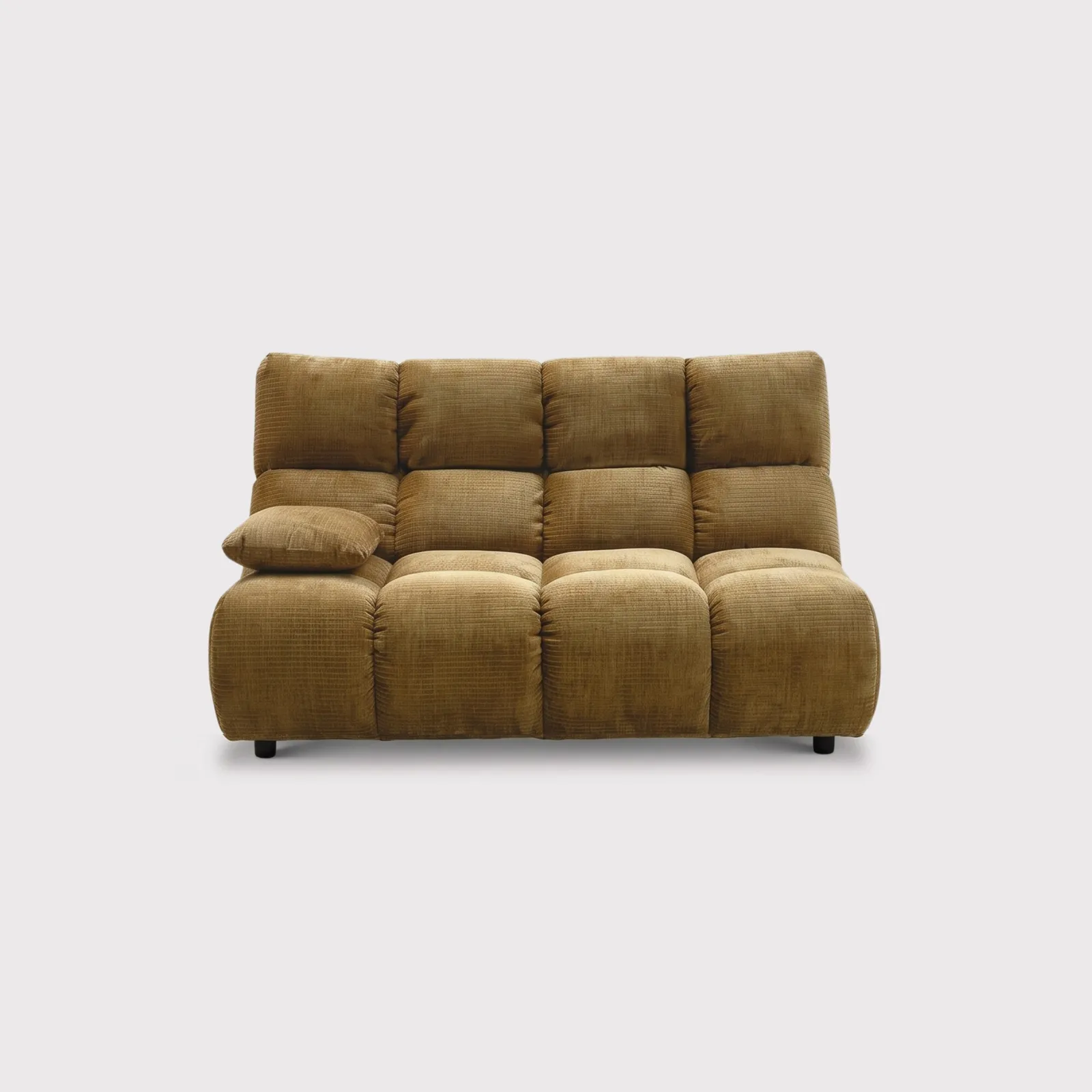Bryce 2 Seater Modular Piece With Armrest Left Modular Sofa, Yellow Fabric | Barker & Stonehouse 1