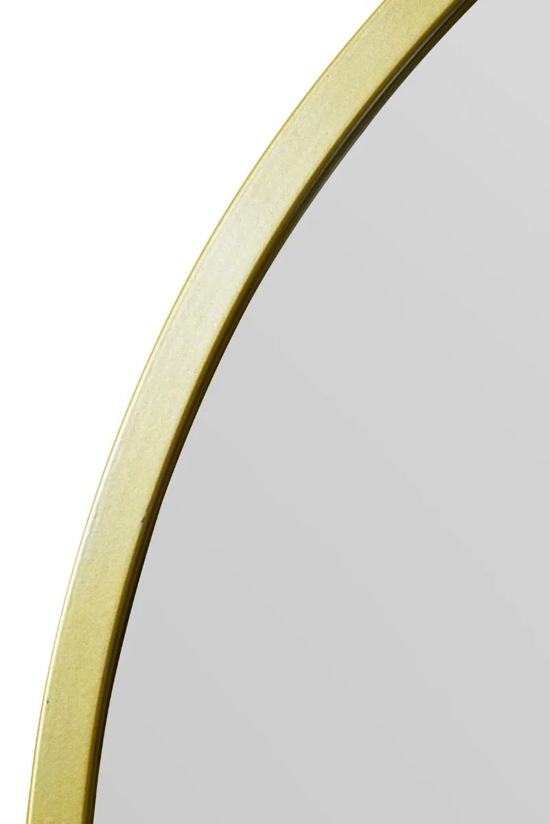 MirrorOutlet Gold Metal Framed Arched Wall Mirror 49" X 35" (125CM X 90CM) 6