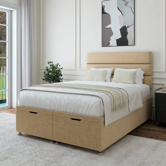 Woven Fabric End of Bed Ottoman Base