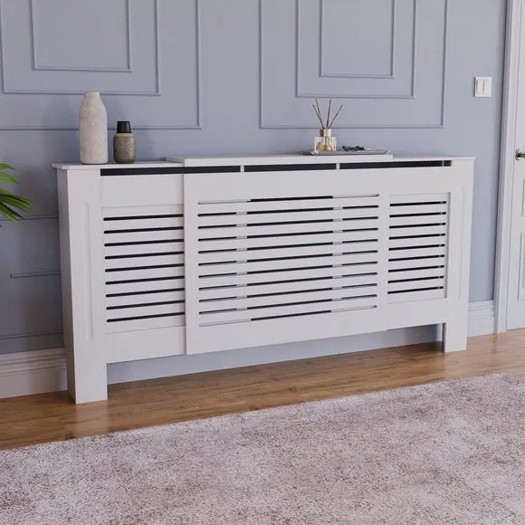 Return - Vida Designs Milton Adjustable Radiator Cover, White