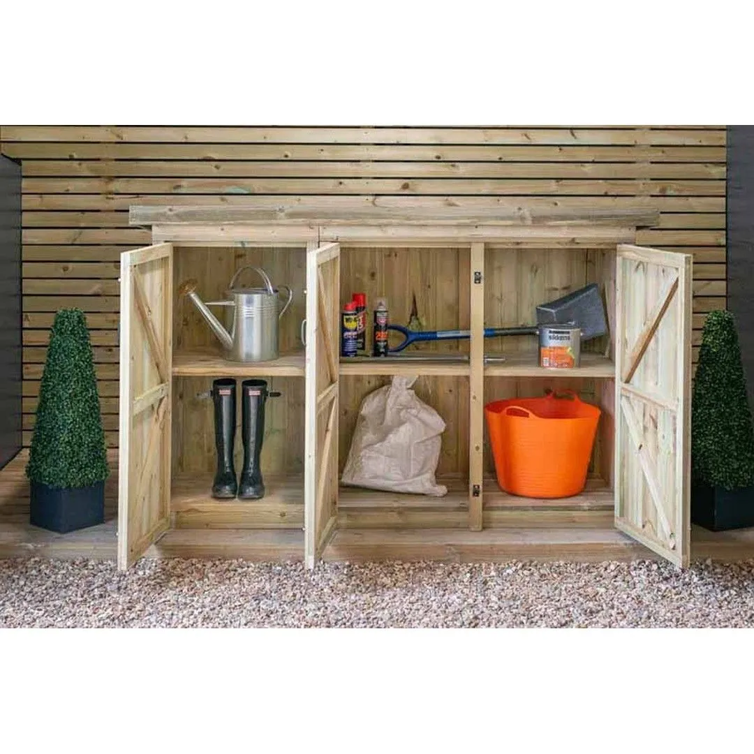 Buttercup Farm Gisburn Garden Store Large - Timber - L96 x W227 x H123 cm in Brown 6