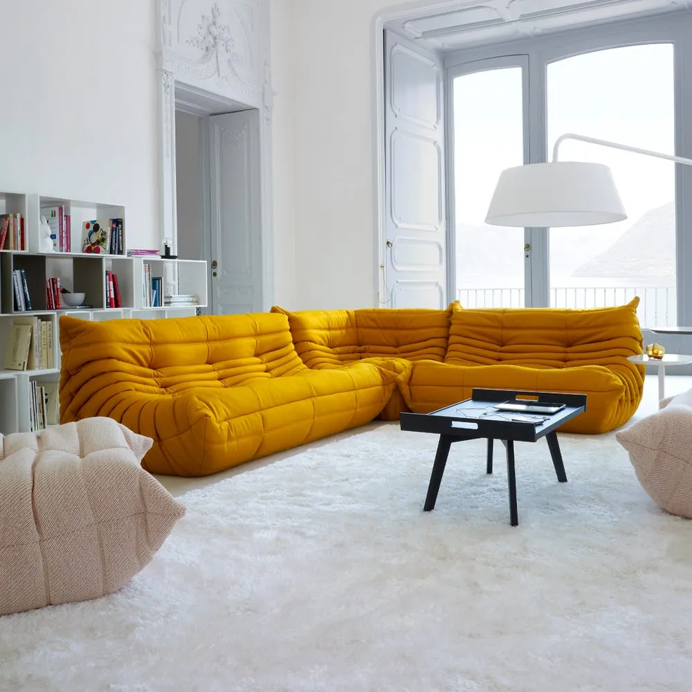 Ligne Roset Togo Modular Corner Alcantara Curry 4