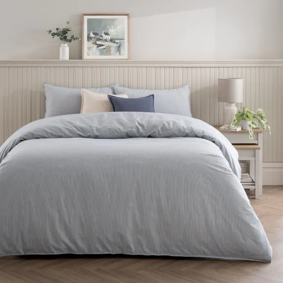 Quinn Marled Stripe 100% Cotton Duvet Cover & Pillowcase Set 6