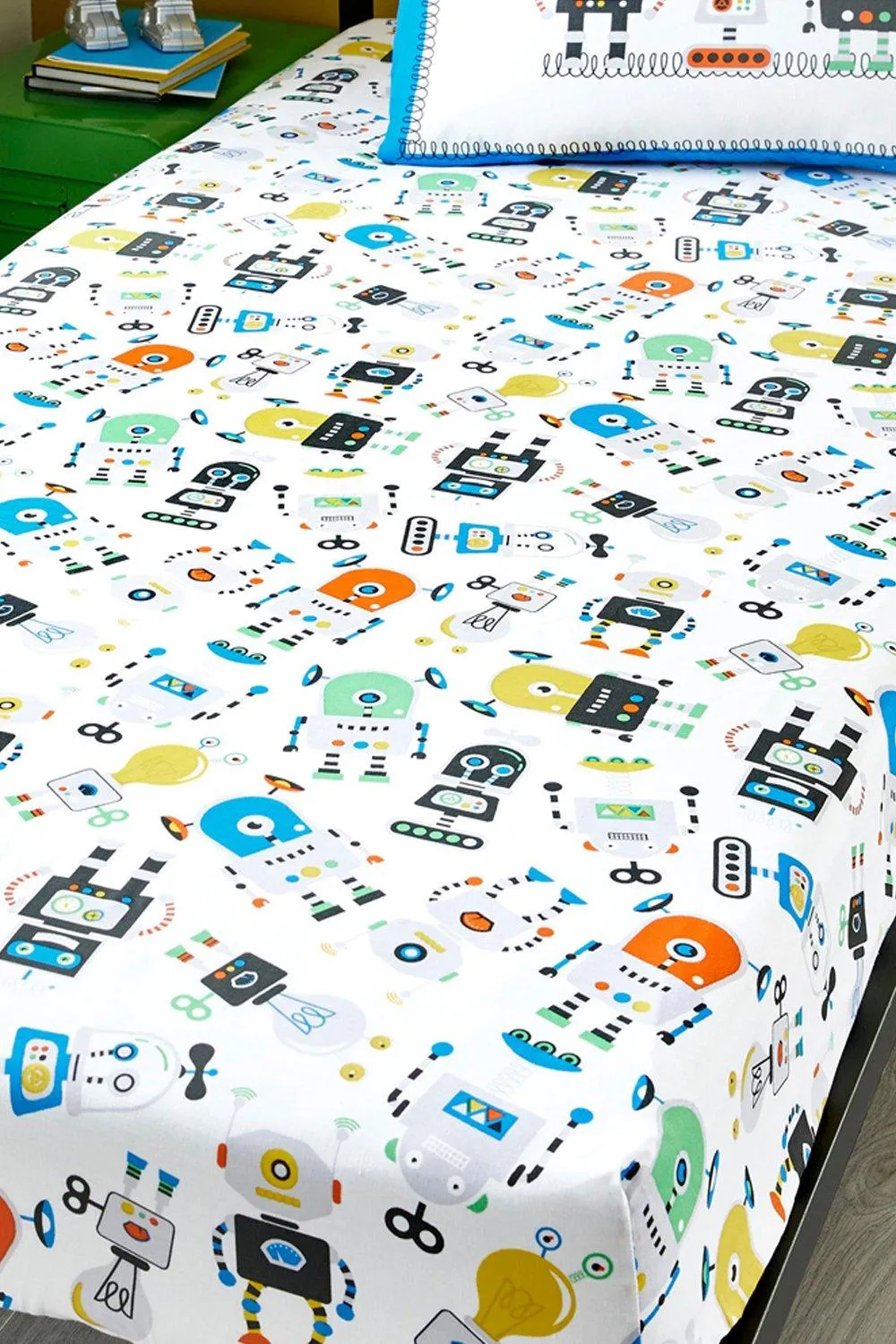 Robots Single Fitted Sheet