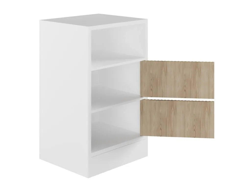 Flair Luca Ribbed Mid Sleeper Storage Bed in Light Oak 6