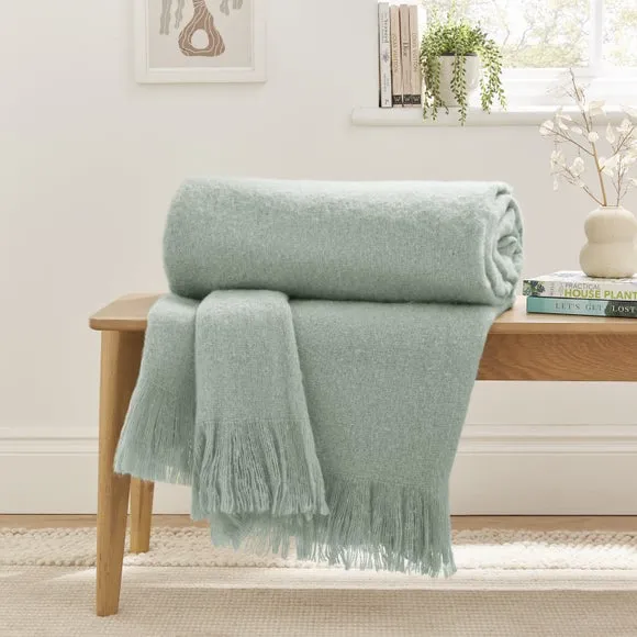 Faux Mohair Throw Blanket 235cm x 235cm 1